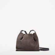 MINI STUDDED LEATHER BUCKET BAG
