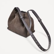 MINI STUDDED LEATHER BUCKET BAG - Image 2