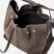 MINI STUDDED LEATHER BUCKET BAG - Image 3